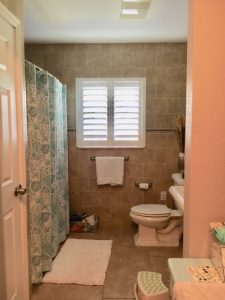 Plantation Shutters Installation for Bathroom in St. Petersburg FL by The Shutter Guy St. Pete